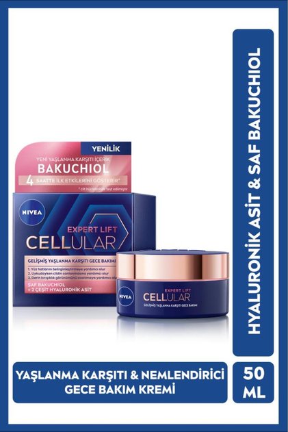 Cellular Bakuchiol Yaşlanma Karşıtı ve Nemlendirici Gece Bakım Kremi 50 ml