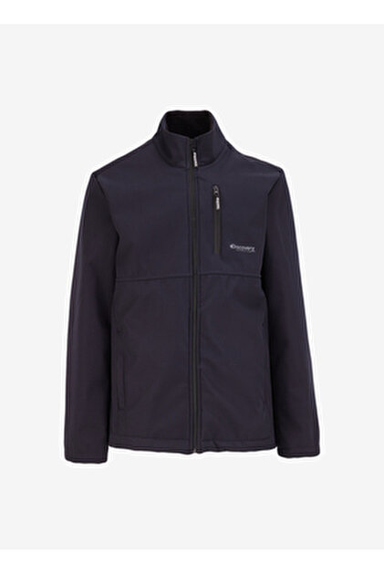 PIQUE Erkek Lacivert Kalın Kapüşonlu Fermuarlı Softshell Mont