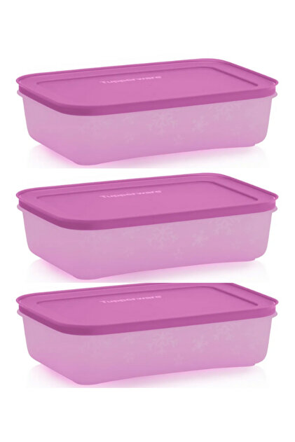 Tupperware Alaska Buzdolabı Saklama Kabı Yatay Mor ( 3 X 1 Lt