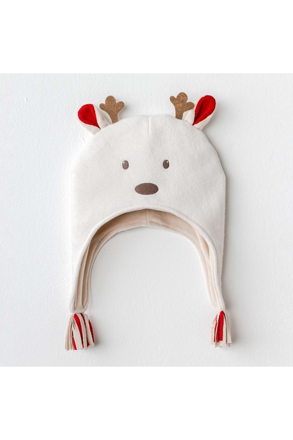 Ac25333 Happy Newyear Baby Hat Ecru