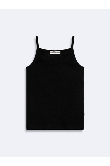 Thin Strap Black Tank top Top