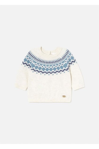 Baby Boy Jacquard Sweater Beige 2306