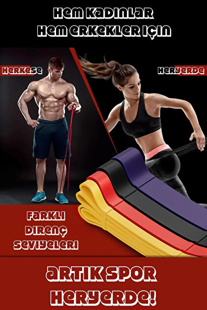 Ozsport 35 KG Direnç Bandı Kas Geliştirme Lastiği Fitness Pilates