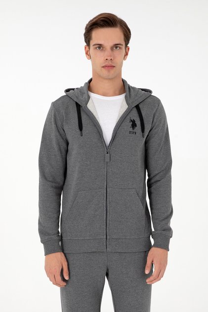 Men's Anthracite Melange Knit Cardigan 50289028-VR081