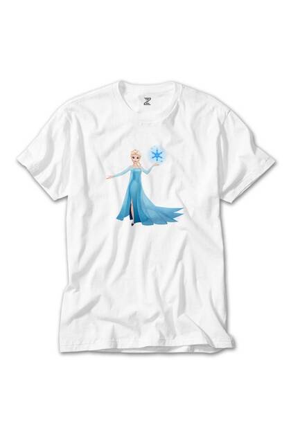 Frozen Elsa Silhouette White Kids T-Shirt 13-14 Years
