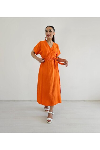 Double-breasted Belted Dress