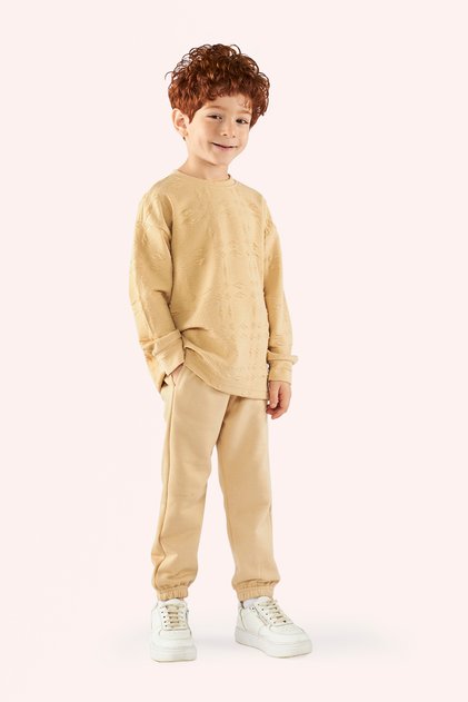 Boy Beige Sweatshirt