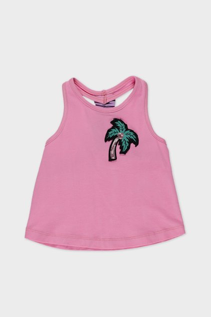 Baby Girl Pink Undershirt with Window Detail on the Back