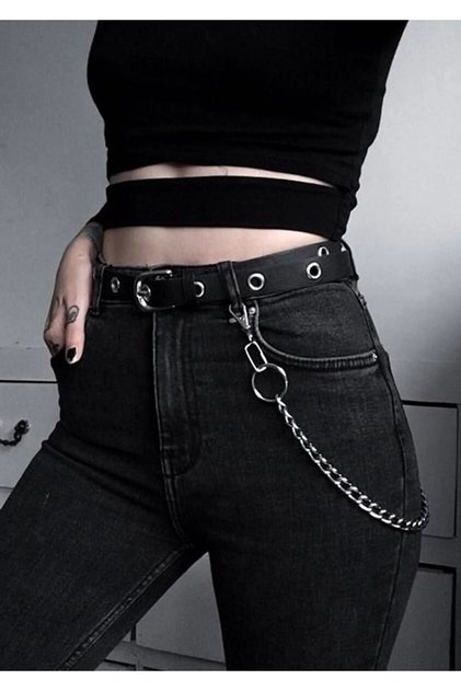 Gotik Punk Harajuku Halkalı Pantolon Zinciri