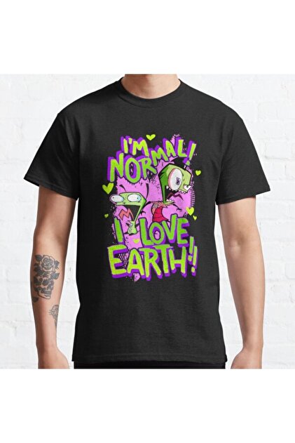InvaderT グッズ ZOKAWEAR Bol Kalıp Unisex Invader Zim Gir Snacking Portrait
