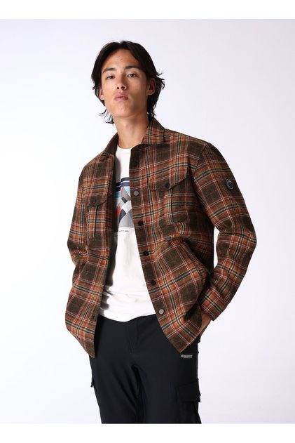 Haki Erkek Relaxed Fit Ekose Gömlek D4WM-GML3341
