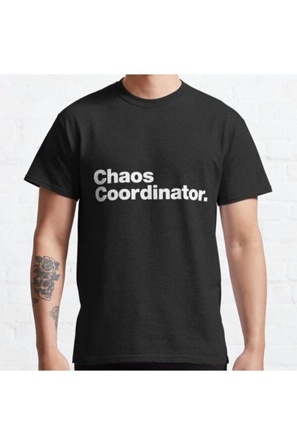 Loose Fit Unisex Chaos Coordinator Design Printed T-shirt