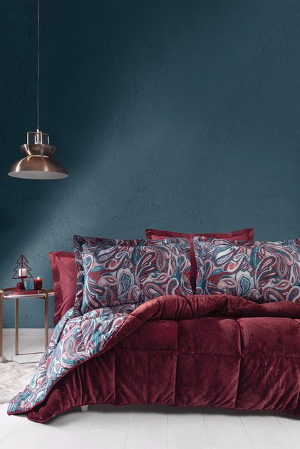 Barlett Single Triola Sleeping Set - Claret Red