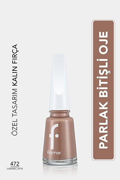 Klasik Parlak Bitişli Yüksek Pigmentli Oje -nail Enamel- 472 Caramel Latte New- 8682536036221
