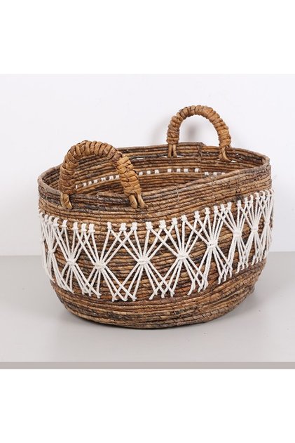 Ürgüp 50X40X35 Cm. Natural Abaka Handmade Oval Basket XL