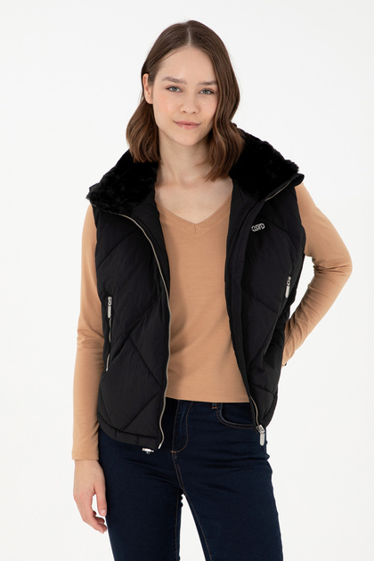 Women's Black Vest 50289584 -Vr046