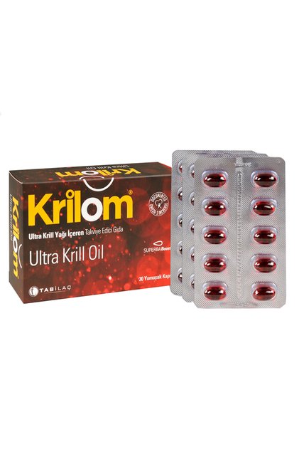 Krilom Ultra Krill Oil Takviye Edici Gıda 30 Yumuşak Kapsül