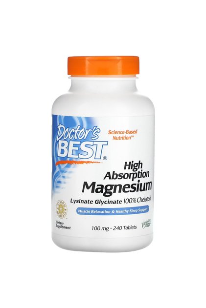 Doctor’s Best High Absorption Magnesium, 240 Tablets, 100 mg
