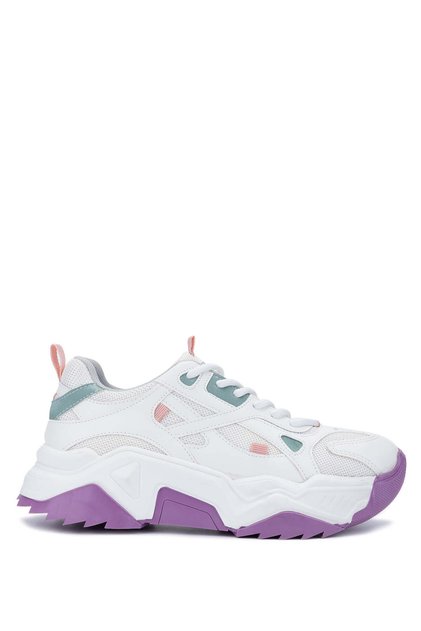 Women's Vegan White/Lilac Sneakers & Sports Shoes