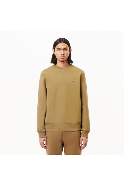 Erkek Classic Fit Bisiklet Yaka Kahverengi Sweatshirt