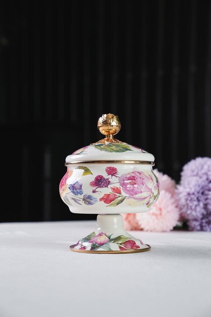 Rose Deluxe Ayaklı 18 Cm Emaye Şekerlik MİSS--16895-4