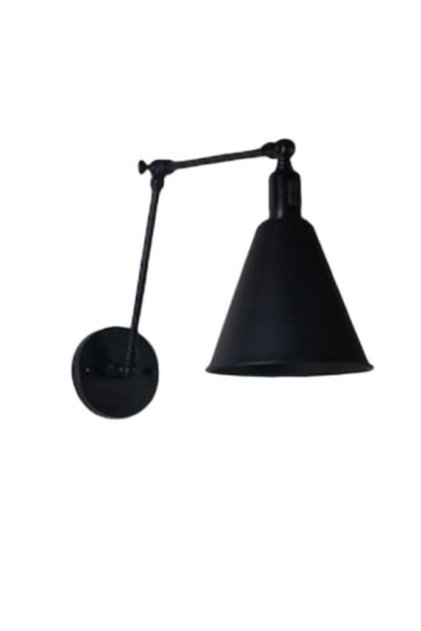 Acrobat Oval Finished Black 3 Articulated Retro Sconce