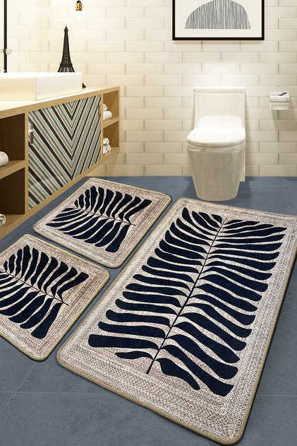Mais Dolce Brown Set of 3 Bath Mats Djt