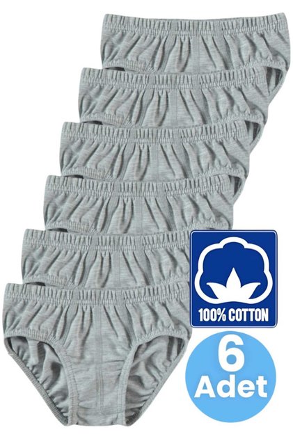 Boy's Cotton Slip Panties 6 Pack