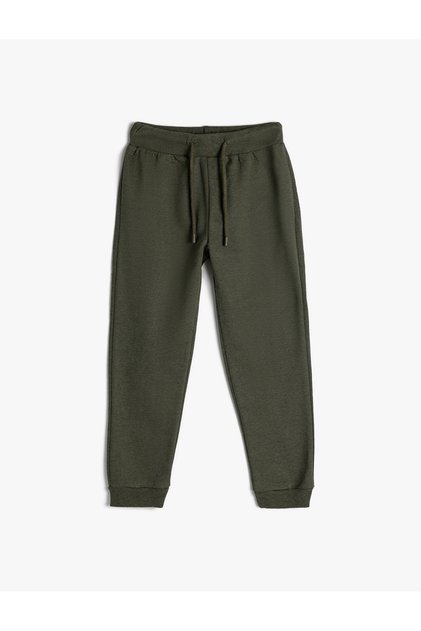 Boy's Khaki Basic Jogger Sweatpants