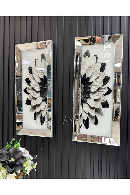 Gümüş Aynalı İkili Tablo Set