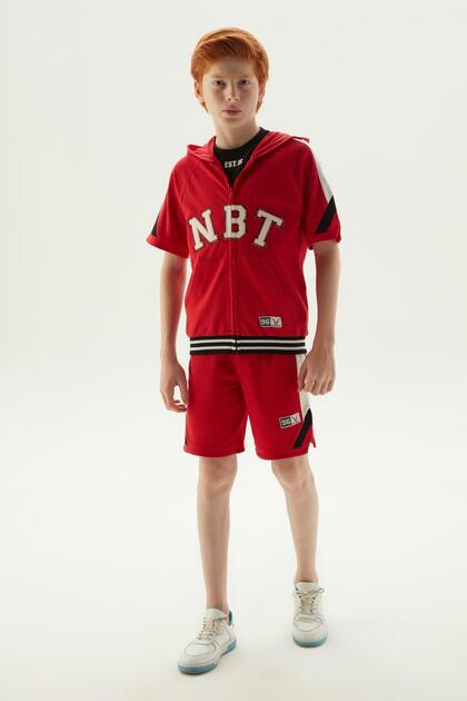 BG Store Boy's Red Tracksuit Top