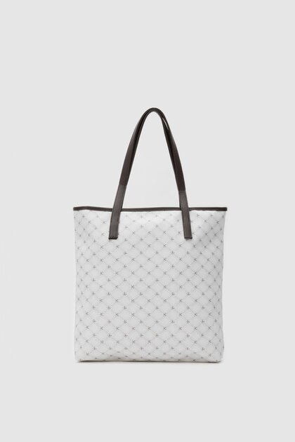 Samba Jacquard Shoulder Bag White