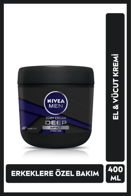 Men Men's Hand and Body Care Cream Deep Impact 400ml, Moisturizing, All-Day Fresh Skin, Men's Care