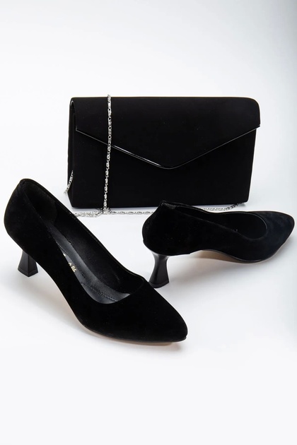 Women's 5 cm Goblet Heel Stiletto and Bag Set