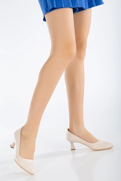 Women's 5 cm Goblet Heel Stiletto Beige