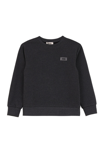 Düz Erkek Antrasit Melanj Sweatshirt