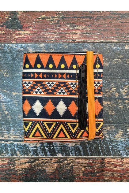 Etnik Otantik Bohem Design Cüzdan Bozuk Para Bölmeli Kartlık Bölmeli Fermuarlı Tasarım Cüzdan