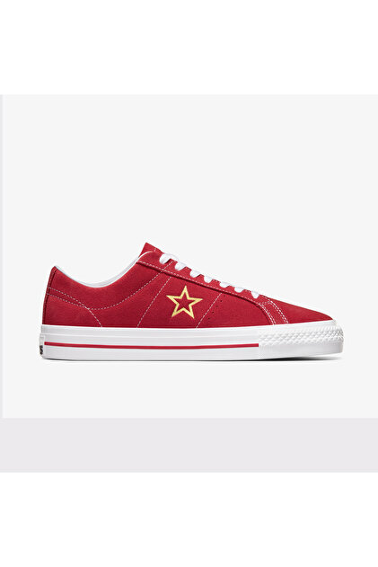 Converse Cons One Star Pro Suede Unisex Kırmızı Sneaker - Fiyatı