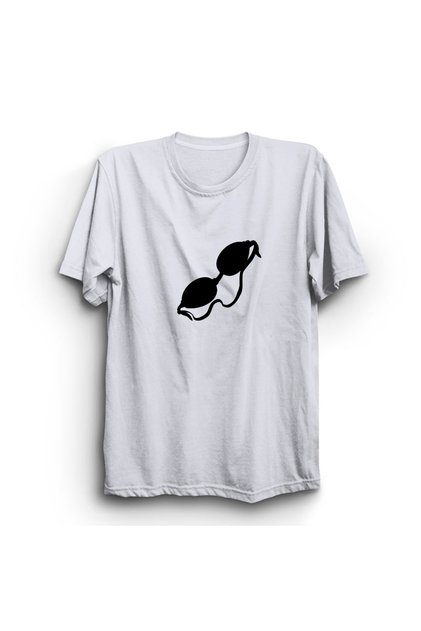 Swimming, Swimmer, Sea Goggles, Sea Glasses 100% Cotton T-Shirt
