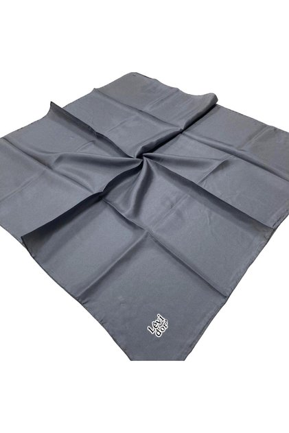 Grey Solid Color Tivil Silk Scarf 25651