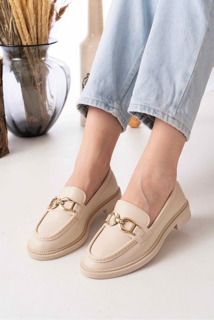 Kadın Loafer Makosen Casual Tokalı Günlük Şık Ve Rahat Ayakkabı