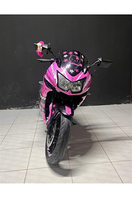 Motiker Kawasaki Ninja 250 Pembe Köpek Balığı Kaplama Modeli