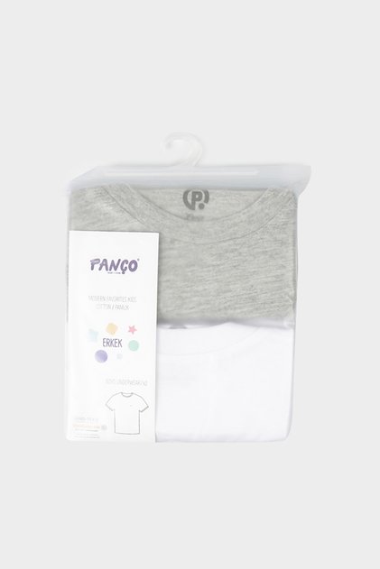Boy's 2-Piece White Undershirt - Underwear