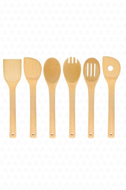 Delgado Non-Stick Anti-Scratch Heat Resistant 6 Piece Bamboo Serving Set