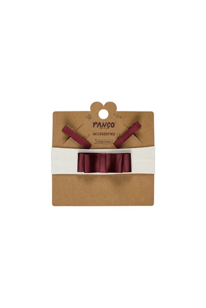 Baby Girl Burgundy Hair Band - Buckle Set