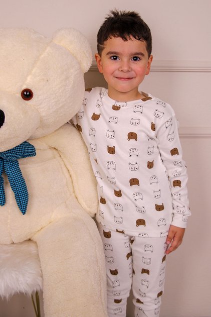 100% Cotton Dog Patterned Unisex Pajama Set
