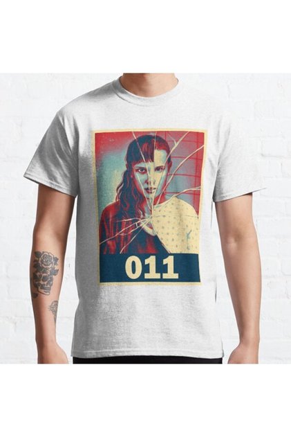 Baggy Fit Unisex Eleven Stranger Things Season 4 Millie Bobby Brown!Design Printed T-shirt