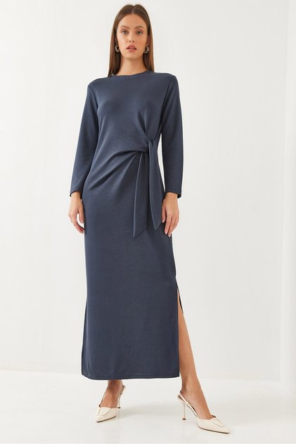 Women's Indigo Tie-Dye Detailed Modal Dress 60351002