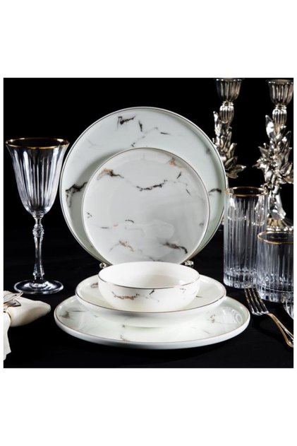 Marble 24 Parça 6 Kişilik Yemek Takımı