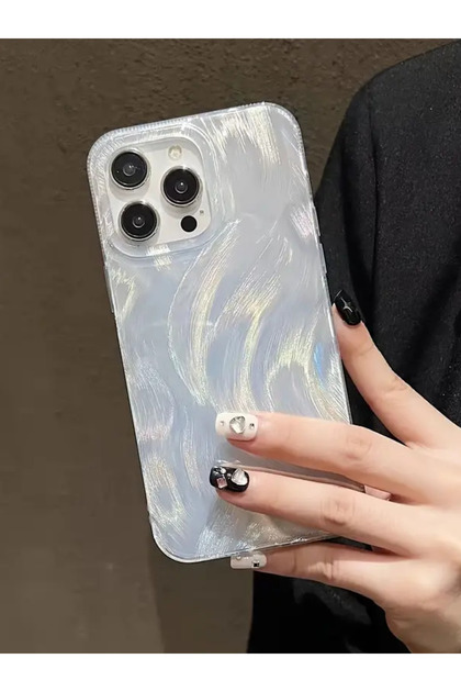 Apple iPhone 16 Pro Compatible Hologram Case with Feather Anti-Shock Protection